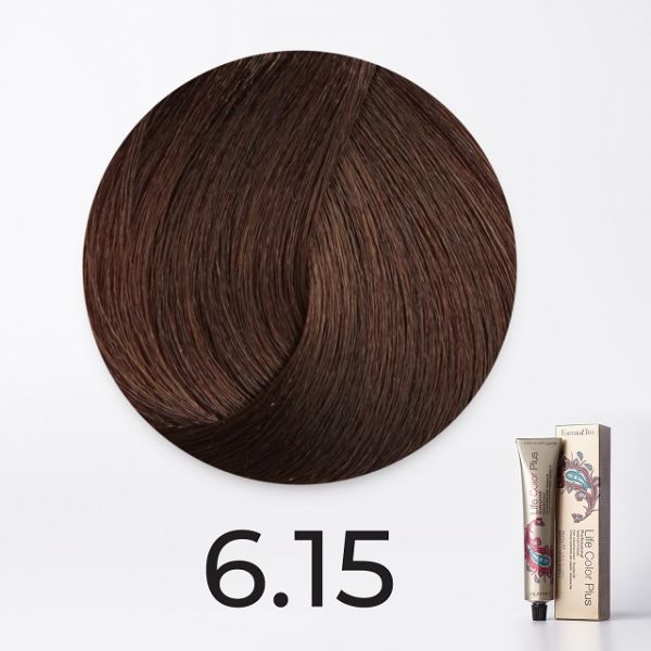 Ammonia cream-paint 6.15 dark ash mahogany blond Life Color Plus Farmavita 100 ml